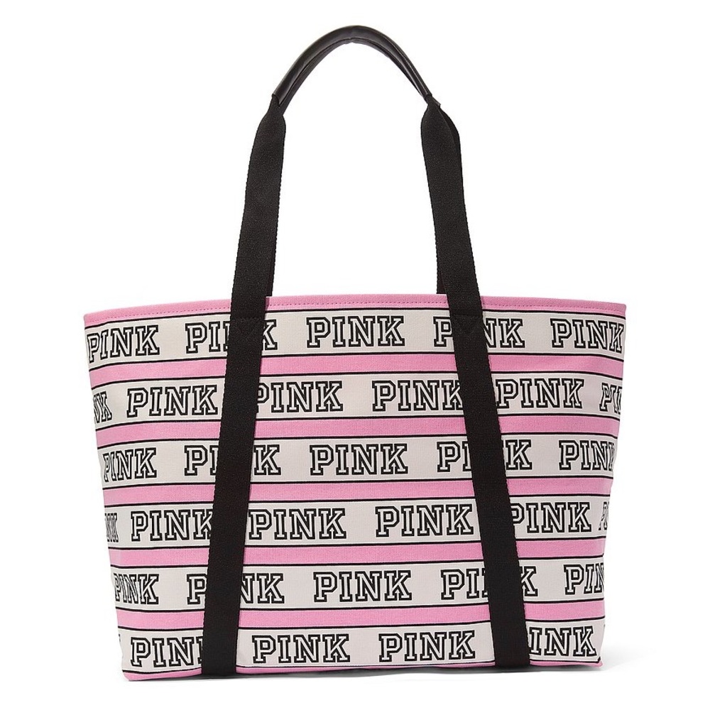 NWT PINK Victoria's Secret Canvas Tote Bag